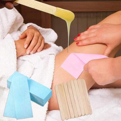 Hair Removal Wax Paper Set, Includes Wax Paper And Smooth Wax Stick, Suitable For Men And Women Body And Facial Hair Removal