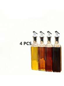 Bộ 4 chai dầu thủy tinh 16,91oz có vòi nhỏ giọt, chai đựng dầu ô liu, thích hợp cho nấu ăn, làm bánh, đồ dùng nhà bếp. - Nhiều màu - Xem 9