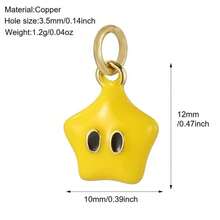 1件铜质时尚创意兔子、大象、蘑菇吊坠，多功能高端DIY手链、项链、耳环饰品配件 - 彩色 - 查看 10