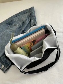 Bolso de tote grande y de moda para mujeres, nuevo diseño de bolso de hombro, bolso elegante - Negro - Ver 4