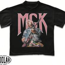 T-shirt Lost American Tour 2025, T-shirt MGK 2025, T-shirt graphique musique pop, Cadeau pour les fans, T-shirt musique - Noir - Voir 1
