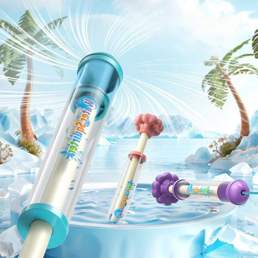 2pcs Pull-Out Firework Water Guns, Summer Beach Water Guns - Multicolor - View 1