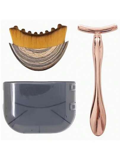 便携式淋巴轮廓面部按摩刷，多功能下巴淋巴引流面部按摩刷，面部塑形工具，新款淋巴轮廓面部按摩刷，面部淋巴引流按摩器，符合人体工程学设计，使用舒适