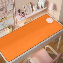 1pc High Saturation Vibrant Orange Solid Color Large Mouse Pad, Retro Energetic Big Size Precise Control Wear-Resistant Anti-Dirty Anti-Slip Waterproof Edged, Suitable For Study, Office, E-Sports Gaming, Vintage Style Desktop Decor Office Desk Desk Office Supplies Office Accessories Desk Mat Mousepad Study Table Mouse Pad For Desk Desk Decor - Rectangle - View 1