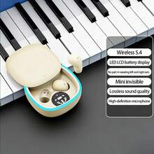 Invisible Wireless Earbuds - Deep Bass, Noise-Proof, Suitable For Various Scenarios (Workout/Sleep/Work/Study), 3 Colors - Perfect Daily Use Gift For Students/Fitness Enthusiasts - 彩色 - 查看 13