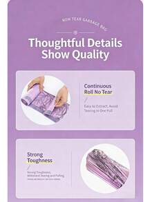 100个薰衣草香味抽绳垃圾袋，加厚耐用塑料垃圾袋，适用于厨房、客厅、浴室、家庭使用 - C - 查看 10