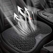 2026 1PC Gel Seat Cushion Honeycomb Design Breathable Ergonomic Support Pad For Car Office Machine Washable - 灰色新 - 查看 5