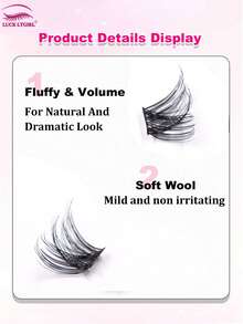 110pcs/Set Natural Soft False Eyelashes, Lightweight & Durable, Individual Cluster Lashes - D - View 4