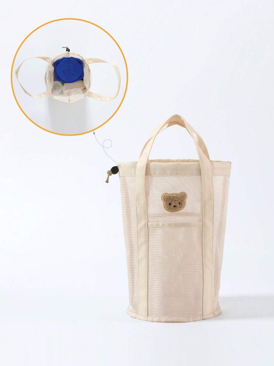 1pc Mesh Mom Organizer Bag, Baby Backpack, Diaper Bag, Toiletry Bag, Handbag With Pockets, Baby Toiletry Bag, Travel Backpack, Baby Supplies Storage Box, Organizer Basket, Baby Organizer Bag, Tote Bag, Large Toiletry Bag, Baby Stroller Bag, Diaper Bag, Mother Tote Bag, Baby Clothes Bag