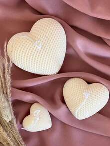 3件套（大/中/小）编织心形硅胶模具，DIY情人节礼物，心形手工皂、蜡烛、石膏、树脂工艺模具 - 3PCS - 查看 6