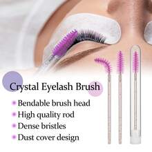 ATOMUS 5pcs Purple Colorful Starry Rose Red Eye Colorful Crystal Stem Portable Test Tube Eyelash Brush - Multicolor - View 4