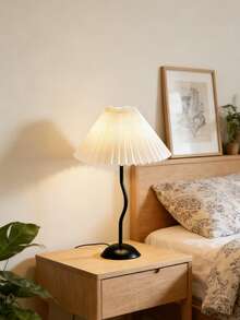 1pc USB Powered Warm Light Desk Lamp, Modern Retro Innovative Atmosphere Minimalist Decor Lamp, Suitable For Bedroom Bedside, Room Tabletop - 黑色 - 查看 2
