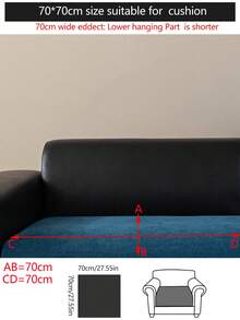 1 pezzo Fodera per cuscino del divano in chenille confortevole, cuscino per seduta di divano moderno e minimalista antiscivolo, copridivano antipolvere e lavabile, di colore blu fresco e alla moda, morbido e resistente allo sbiadimento, coperta protettiva adatta agli animali domestici, regolabile per divani ad angolo, adatta per camera da letto, ufficio, combinazione di mobili per il soggiorno, divano a L e divani a 1/2/3/4 posti - Blu - Visualizzare 18