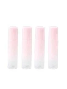 1pc Light Pink Ombre Glass Roller Perfume Bottle, Refillable Fragrance Container, Thick Glass Cosmetic Tool - View 4