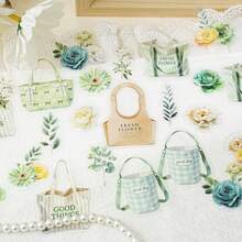 20张/包贴纸，“角落藏花”系列，精致花卉主题PET贴纸，剪贴簿用品和笔记本配件，可用于装饰卡片、相框、电脑、手机壳、水杯、旧杂志、铅笔盒、行李箱、桌面装饰贴纸、返校季贴纸、文具趣味贴纸，适用于Kindle - 貼紙包 - 查看 6