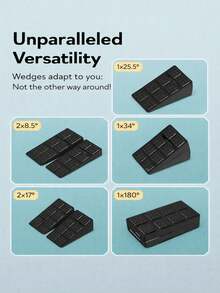 Slant Board Squat Wedge Block Set Of 35, 5 Stackable Angles Incline Board For Calf Stretching And Squats, 960 Lbs Capacity EPP Workout Blocks For Strength Training And Home Gym - C - View 2