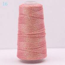 Shiny Gold & Silver Hollow Yarn Crochet Thread, Handmade DIY Doll Hair Embroidery Lace Edging Knitting Yarn - Multicolor - View 6