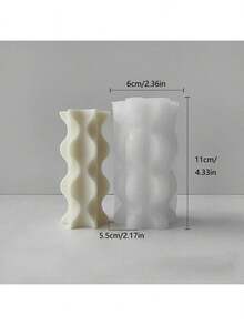 Striped Wave Cylinder DIY Handmade Fragrance Plaster Multifunctional Silicone Mold - Cylinder - View 8
