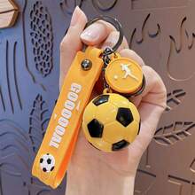 1pc Creative Cartoon World Cup Simulated Soccer Ball Keychain, Soccer Bag Pendant - Multicolor - View 5