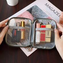 便携式化妆包，分格化妆品收纳袋，旅行洗漱包 - 彩色 - 查看 8