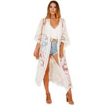 New Arrival Beach Cover-Up Crochet Embroidered Laced Sexy Bikini Sun Protection Top For Women - trắng - Xem 5