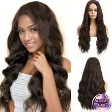 13x4 Body Wave Lace Front Wigs Human Blended Hair Pre Plucked 200% Density HD Transparent #4 Brown Wigs Human Blended Hair For Women Pre Plucked Wigs With Baby Hair Brazilian Virgin Hair Soft And Natural Look Daily Wear Wig - Brown - View 1