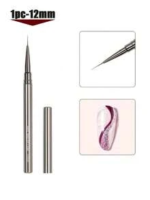 1/3/5/6/7/13/19件組美甲工具套組，美甲刷、附蓋細線刷、條紋刷、花卉線刷、蕾絲刷，6/9/12/15/18mm，染色刷、甲尖刷、法式美甲刷、圓頭刷、平頭刷 - 灰色 - 查看 17