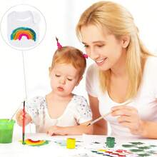 Benxoine 12pcs Pure White Bibs Made Of Ultra-Soft Fabric With Adjustable Snap Buttons, You Can DIY, Paint Or Embroider To Create Beautiful And Unique Bibs For Your Baby - White - View 6