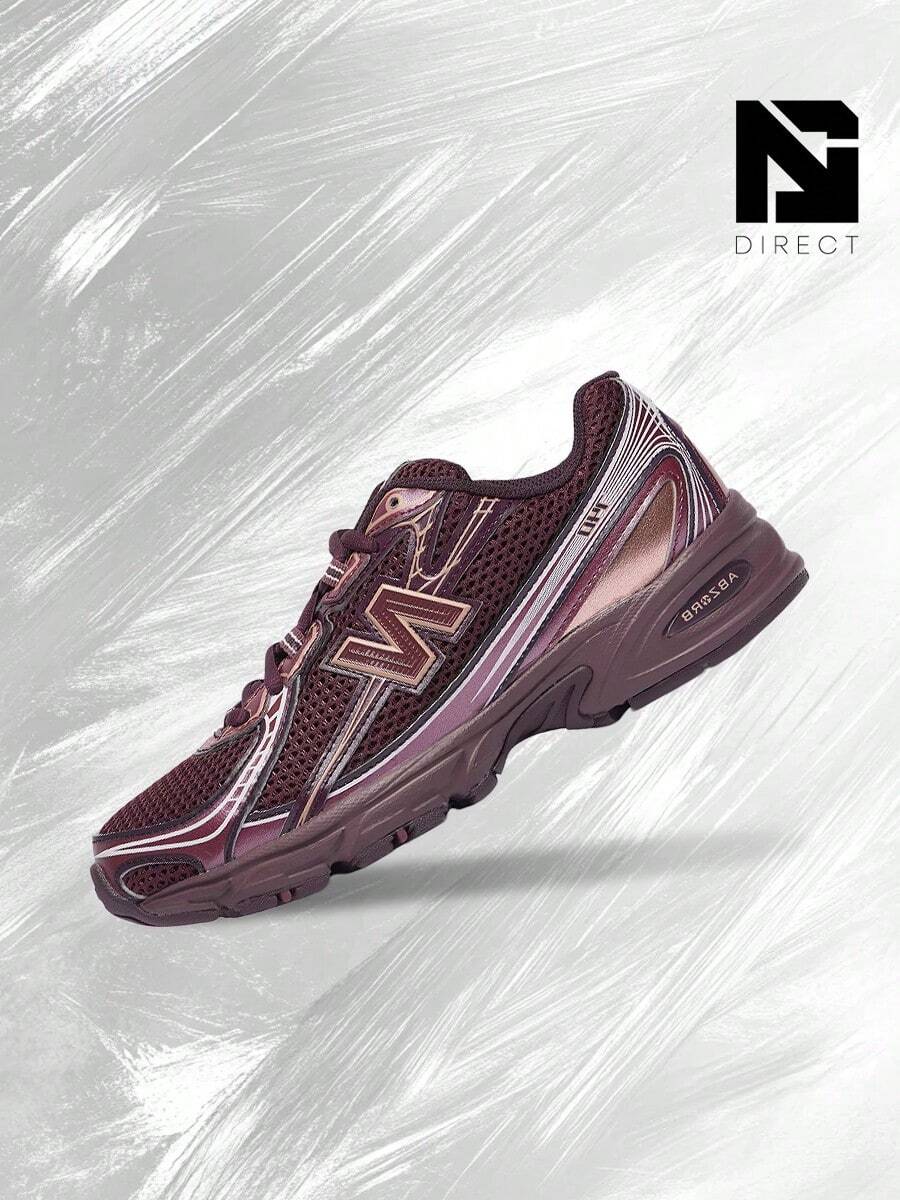 New Balance 740v2(Women's)– Women's Lifestyle Sneakers – Shoes For Woman -Vintage -Spring & Summer-Inspired Running Shoes, Shock-Absorbing Comfort, Gym To Streetwear Casual Wear-Easter Gift–U740HL2 - Classic Crimson/Deep Plum - 查看 1