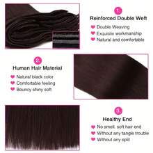8Pcs Straight Human Hair Extensions 18 Clips In Human Hair Extensions Human Hair Straight Clip In Hair Extensions For Women Double Weft Remy Human Hair Extensions Brown - S2 - View 7