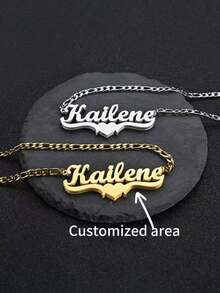 A Custom New Name Love Necklace Stainless Steel Jewelry - Multicolor - View 5