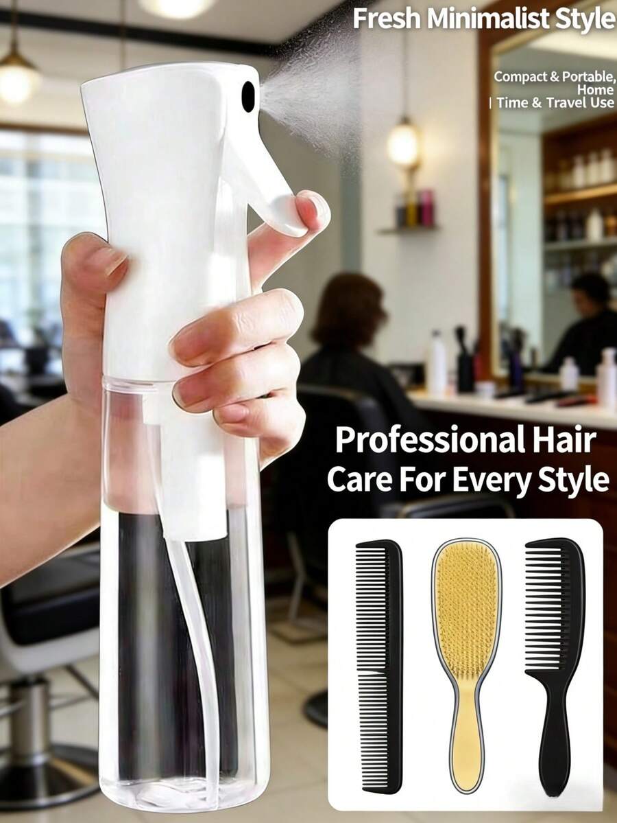 Salon tại nhà! Bộ xịt phun sương mịn liên tục và lược gỡ rối không gây đau rát dành cho mọi loại tóc. - A - Xem 1