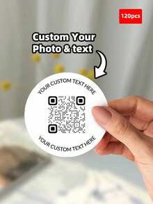 1-120 Unidades Etiquetas Personalizadas - Adesivos Personalizados, Códigos QR, Adesivos Redondos com Qualquer Imagem de Design, Logotipo, Texto, Adesivos de Material PVC à Prova d'Água, Etiquetas Personalizadas de Agradecimento, Presente Ideal Único para Ela, Amigos, Filho, Filha, Adesivos de Natal, Adesivos do Dia da Independência, Adesivos de Ação de Graças, Adesivos Holográficos, Adesivos de Casamento, Adesivos de Negócios, Adesivos de Evento Artístico, Adesivos de Papel de Parede - Multicolorido - Visão 39