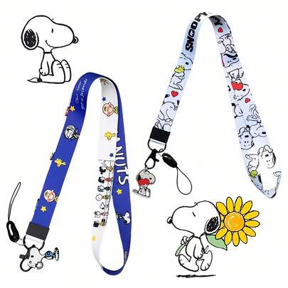 1pc Cute Cartoon Character Lanyard - Adjustable Long Detachable Phone Strap, Universal Phone Accessory For Women & Girls