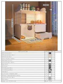 Drawer-Style Cat Litter Box, Multi-Layer Cat Cage, DIY Modular Cat Cabinet, Stackable Cat Villa, Suitable For Kittens And Small Cats Indoor Use - Multicolor - View 13