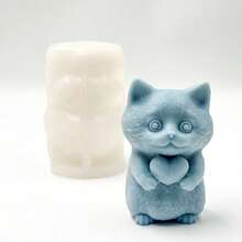 Squeeze Stress Relief Silicone Cat Mold DIY Soft Squishy Toy, Cartoon Kitten Grinding Tool - Cat - View 3