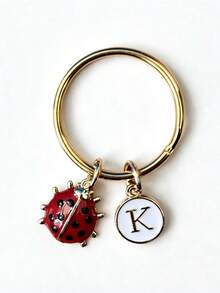 Ladybug Metal Keychain, Customizable, Back To School Bag Keychain Gift, Mother's Day Father's Day Gift, Gift For Boys - Red Ladybug - View 2