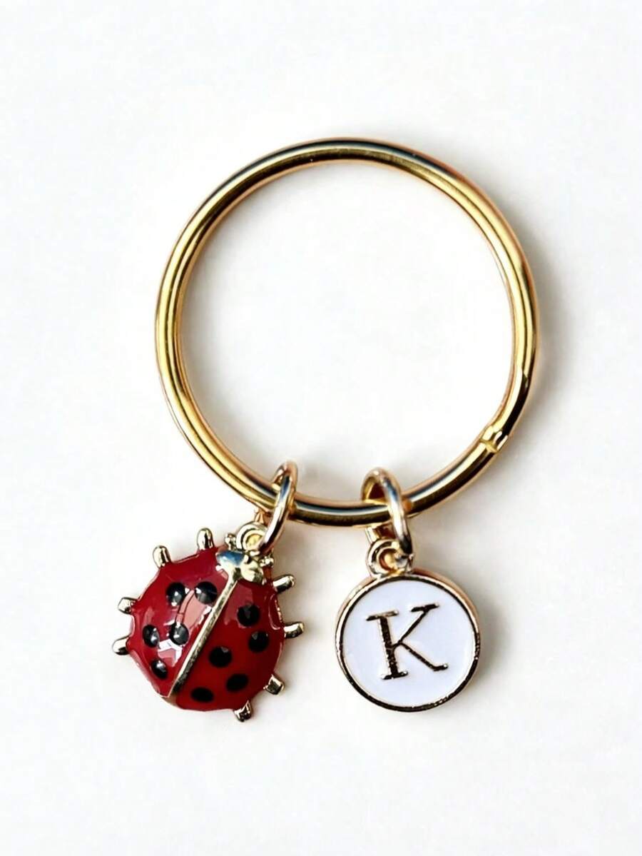 Ladybug Metal Keychain, Customizable, Back To School Bag Keychain Gift, Mother's Day Father's Day Gift, Gift For Boys