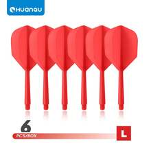 HUANQU 6 PIÈCES 2BA Plumes de fléchettes professionnelles universelles à filetage, Set de plumes de fléchettes d'une seule pièce, plumes de fléchettes professionnelles, anti-collision, ne se plient pas facilement, accessoires de fléchettes, manches de fléchettes universels 70 mm/75 mm/80 mm court/moyen/long, 8 options de couleurs - Multicolore - Voir 35
