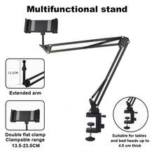 Tattoo Tablet Holder, 360 Rotating Long Arm Desk Mount Drawing Stand Tattoo Supply - View 3