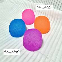 1pc/3pcs/6pcs Creative Cube Squeeze Toy, Stress Relief Soft Squishy Ball Slow Rebound Toy, Suitable For Office, Holidays And Birthday Christmas Gifts - Multicolor - View 4