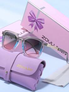 ZOVUJUMY Personalized Metal Twisted Temples Sunglasses, Unisex Outdoor Vacation Street Photography Travel Party Sun Glasses, Versatile Couple Sunglasses Holiday Gift - Multicolor - View 6