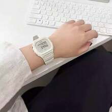 Casio 卡西欧 W-218HC 乳白色方形数字手表 50米防水 LED灯 多功能学生运动腕表 - 均碼 - 查看 7