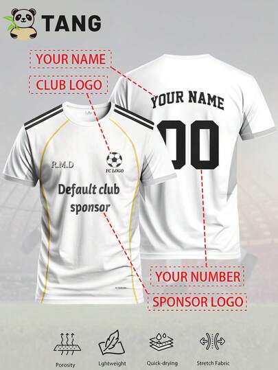 Áo đấu sân nhà La Liga mùa giải 25/26, có thể tùy chỉnh tên và số, áo thể thao cổ tròn thoải mái, áo thun bóng đá cá nhân hóa mềm mại và nhẹ, phù hợp cho tập luyện bóng đá, mặc thường ngày và làm quà tặng.