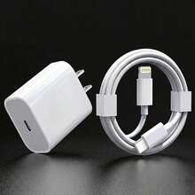 20W 苹果快速充电套装 - USB-C 电源适配器 + 100 厘米高效 USB-C 转 Lightning 数据线，兼容 14/13/12 系列 - 美規A型插(110-127V) - 查看 1