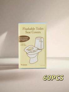 60/50/30/10pcs Disposable Toilet Seat Covers, Thickened Waterproof Washable Travel Toilet Paper Covers, Suitable For Adults, Applicable To Public Restrooms, Camping, Airplanes And Other Places, Portable Toilet Seat Cover Accessories, Travel Essential, Cruise Essential, Bathroom Accessories, Women's Travel Essential, Travel Toilet Seat Covers, Vacation Essential, Camping Essential, Airplane Travel Essential, Toilet Seat Bathroom Decor - Multicolor - View 8