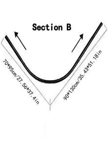 L-Shaped Curtain Rod, No Drilling Required, Curved Extendable Shower Curtain Rod For Bathroom, Corner Curtain Rod For Bathroom And Kitchen, Fixed Support Rod For Bedroom - L - View 13