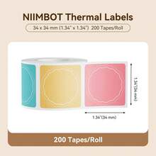 Niimbot Labels & Stickers White/Colour/Transparent/Cable Self-Adhesive Waterproof Labels Compatible With B1/B21/B3S/B21PRO Printers Pricing/Labelling/Identification Suitable For Home Offices & Small Businesses - View 3