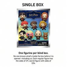 哈利波特官方授权盲盒钥匙扣（1个）- 3D泡沫神秘盒人偶包夹&挂饰拉链头钥匙圈背包配件收藏盲盒礼物 - 哈利 罗恩 赫敏 汤姆 卢娜 金妮 纳威 阿格斯 尼克 - 彩色 - 查看 6