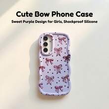 1个创意波点领结,可爱卡通蝴蝶结,粉色、蓝色、紫色可选,兼容三星A/S/FE/PLUS/ULTRA、//PRO/NOTE/POCO/X、苹果/XR/11/14/15/16/17、//HOT/PLAY/SPARK/POP/SMART、/RENO/、荣耀、/E/G/MOTO等手机壳 - 彩色 - 查看 4